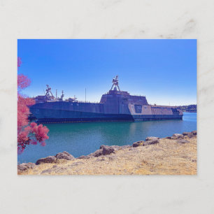 US-Marine Amphibien Schiff Postkarte