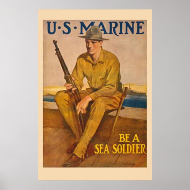 US Marine-Be-A-Sea-Soldaten Poster (Vorne)