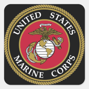 US Marine Corp-Aufkleber Quadratischer Aufkleber
