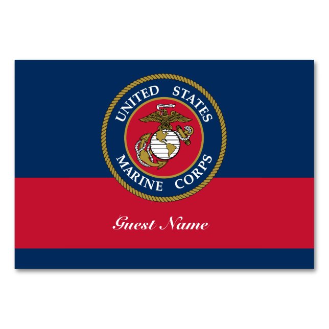 US Marine Corps - Blue Table Card Tischnummer (Vorderseite)