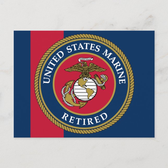 US Marine Corps - Remüde Blue Postkarte (Vorderseite)
