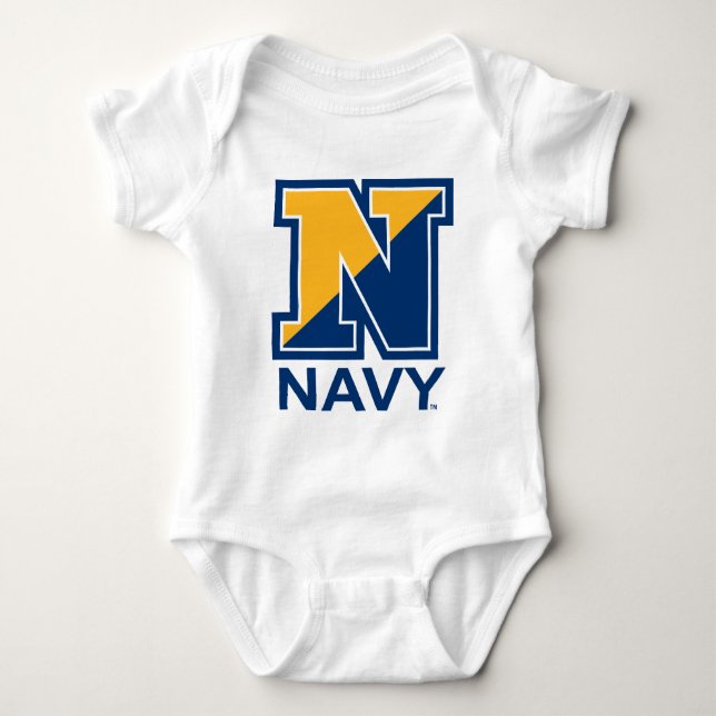 US-Marine | Marine Initial N Baby Strampler (Vorderseite)