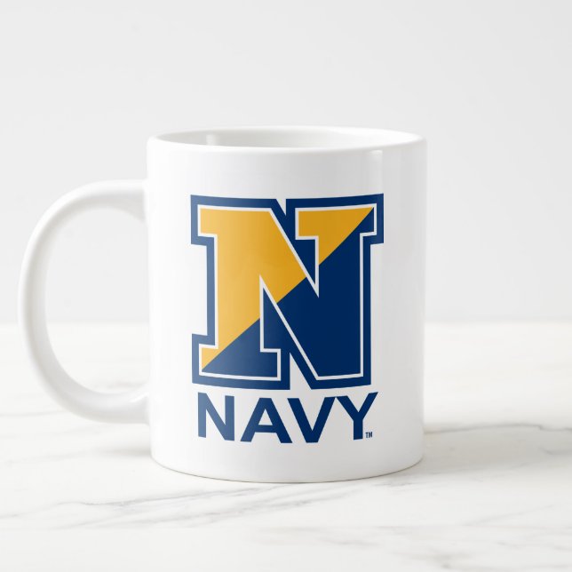 US-Marine | Marine Initial N Jumbo-Tasse (Links)