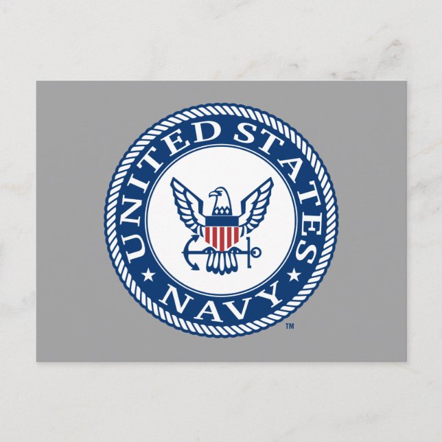US-Marine | Navy Alt Emblem Postkarte (Vorderseite)