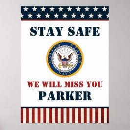 US-Marine | Navy Emblem | Abschiedliches Party Poster