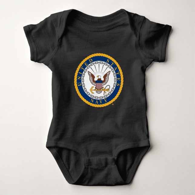 US-Marine | Navy Emblem Baby Strampler (Vorderseite)