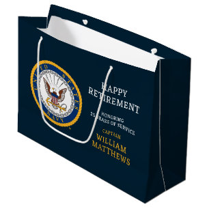 US-Marine   Navy Emblem   glückliche Pensionierung Große Geschenktüte