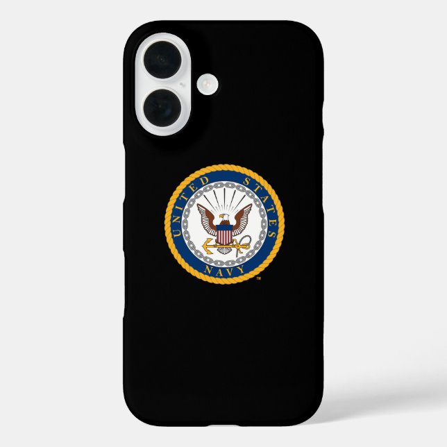 US-Marine | Navy Emblem iPhone 16 Hülle (Rückseite)
