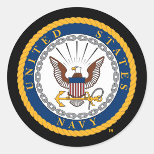 US-Marine Navy Emblem Runder Aufkleber
