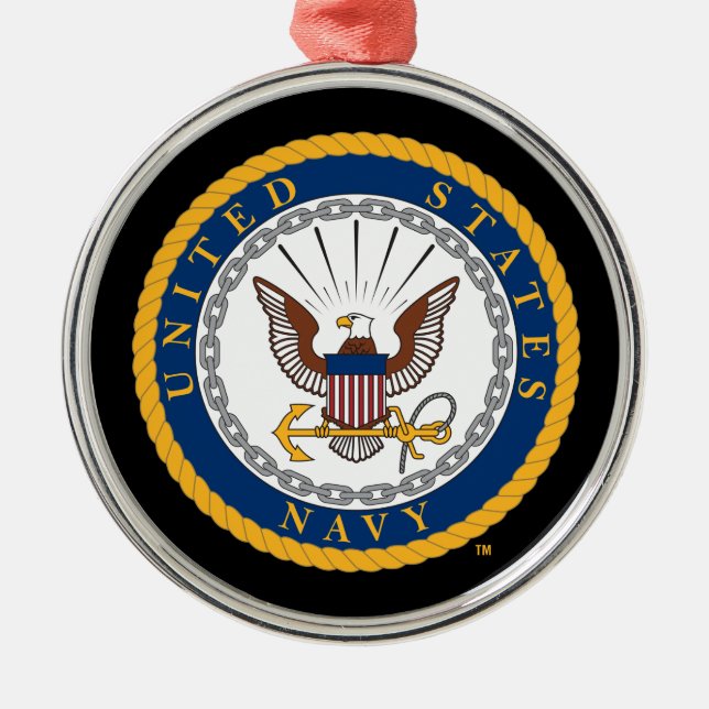 US-Marine | Navy Emblem Silbernes Ornament (Vorne)