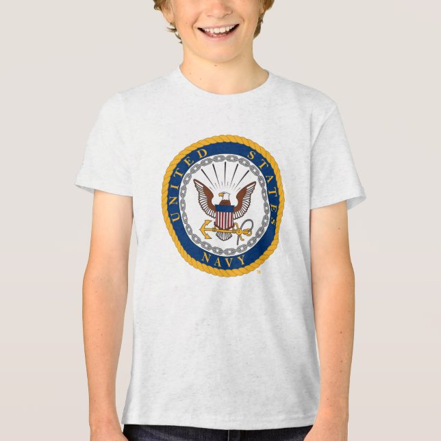 US-Marine | Navy Emblem Tri-Blend Shirt (Vorderseite)