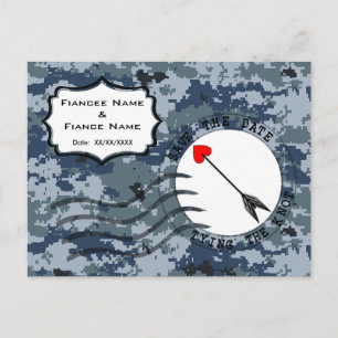 US MARINE Navy Save the Date und Arrow Ankündigungspostkarte