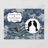 US MARINE Navy Save the Date und liebende Vögel
