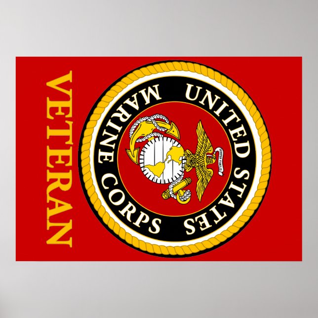 US Marine Offizielles Siegel - Veteran Poster (Vorne)