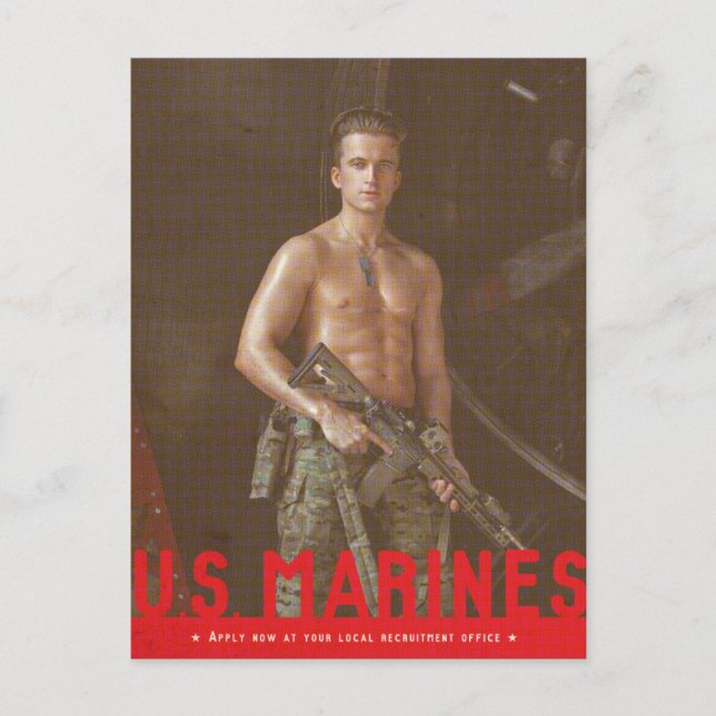 US Marine Recruitment Poster Postkarte (Vorderseite)