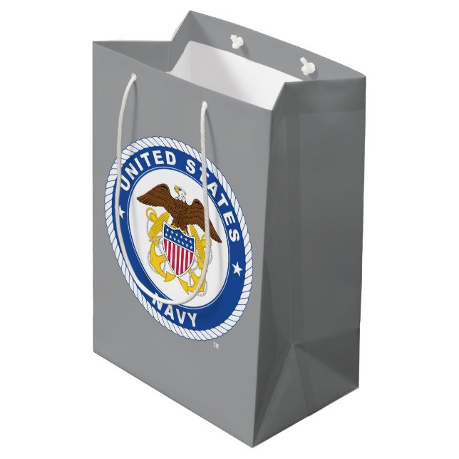 US-Marine | Referent Wappen Mittlere Geschenktüte (Rückseite Schrägansicht)