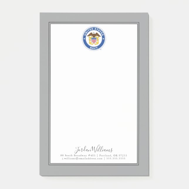 US-Marine | Referent Wappen Post-it Klebezettel (Vorderseite)