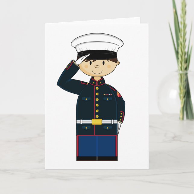 US Marine Saluting Card Karte (Vorderseite)