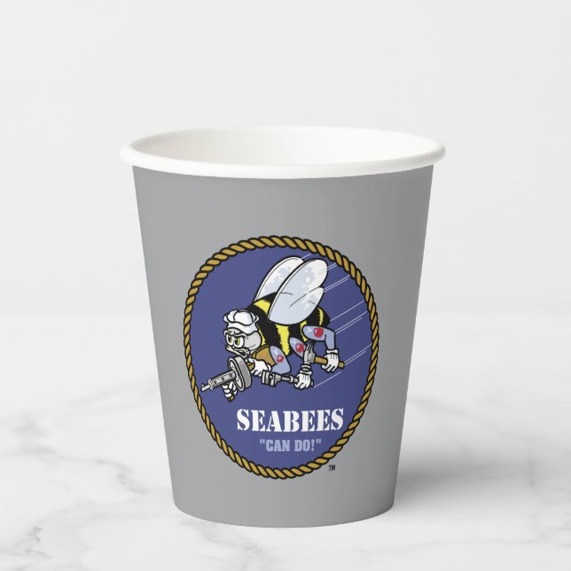 US-Marine | Seabees Pappbecher (Vorderseite)