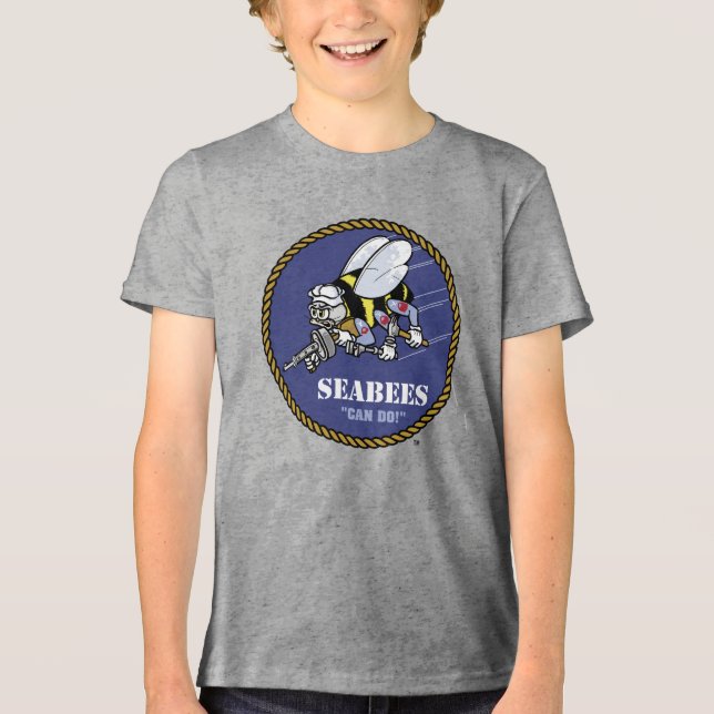US-Marine | Seabees Tri-Blend Shirt (Vorderseite)