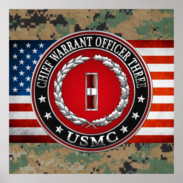 US-Marineinfanterie: Dritter Hauptbefehl (USMC CWO Poster (Vorne)