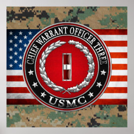 US-Marineinfanterie: Dritter Hauptbefehl (USMC CWO Poster