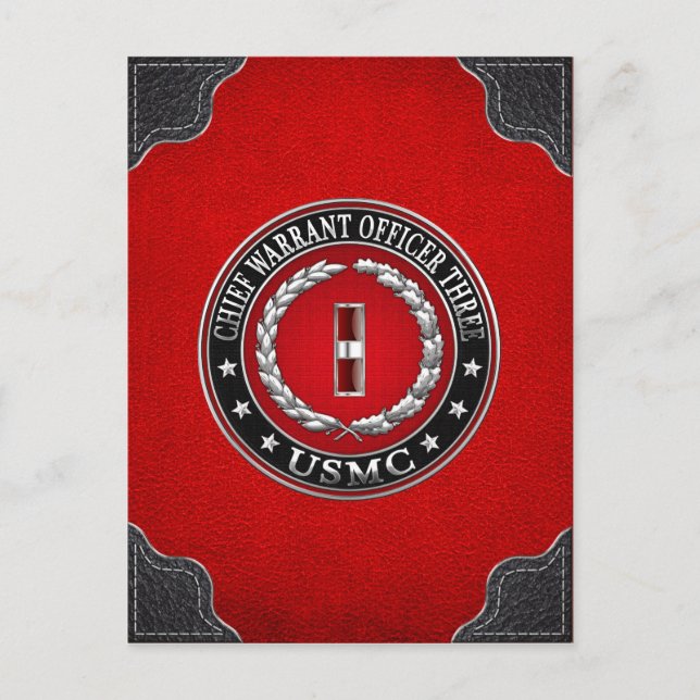 US-Marineinfanterie: Dritter Hauptbefehl (USMC CWO Postkarte (Vorderseite)