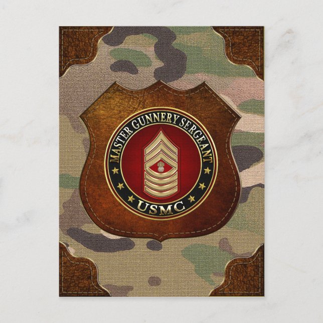 US-Marineinfanterie: Master Gunnery Sergeant (USMC Postkarte (Vorderseite)