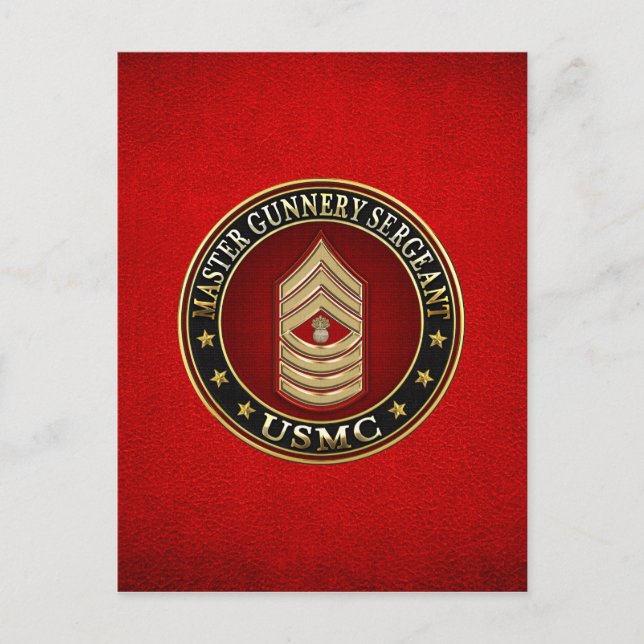 US-Marineinfanterie: Master Gunnery Sergeant (USMC Postkarte (Vorderseite)