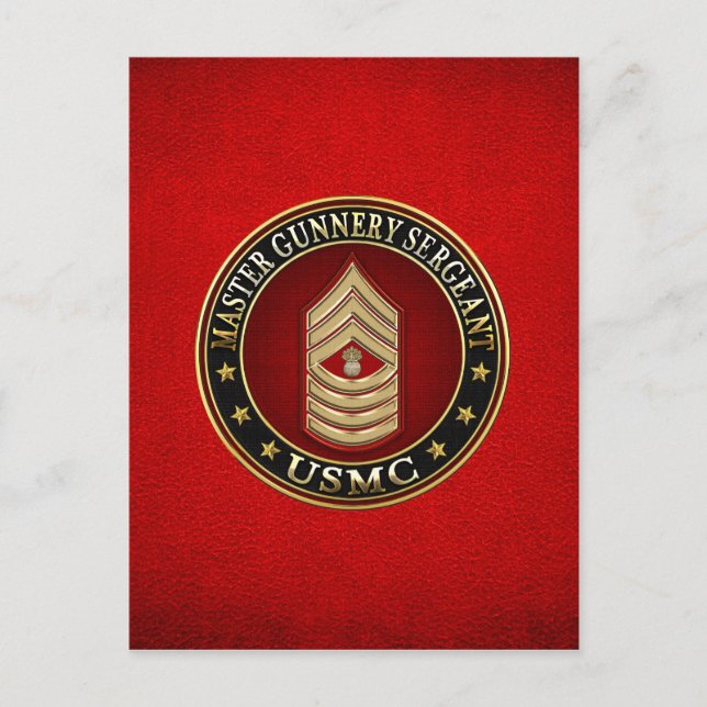 US-Marineinfanterie: Master Gunnery Sergeant (USMC Postkarte (Vorderseite)