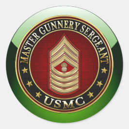 US-Marineinfanterie: Master Gunnery Sergeant (USMC Runder Aufkleber