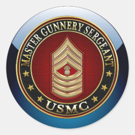 US-Marineinfanterie: Master Gunnery Sergeant (USMC Runder Aufkleber