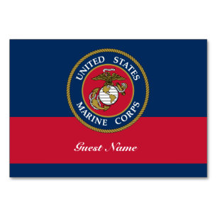 US-Marineinfanteriekorps - blaue Tabellen-Karte Tischnummer