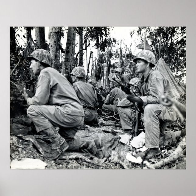 US-Marines des Zweiten Weltkriegs auf Peleliu Poster (Vorne)