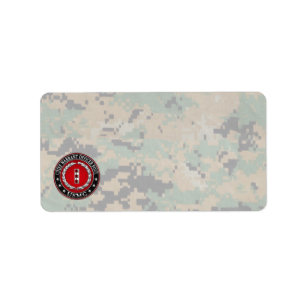 US-Marines: Hauptbefehl Vier (USMC CWO-4) [3D] Adressaufkleber