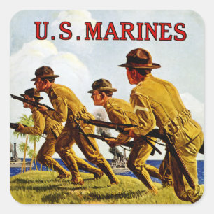 US-Marines ~ Seesoldaten Quadratischer Aufkleber