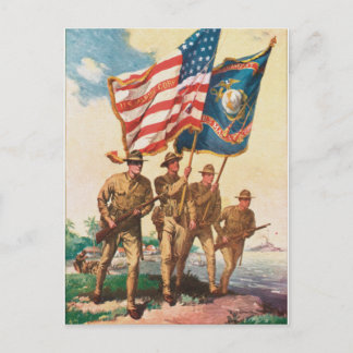 US-Marines WW 1 Vintage Poster Postkarte