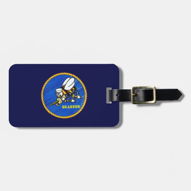 US-Marineseabees-Logo Gepäckanhänger (Vorderseite horizontal)