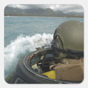 US-Marinesoldat, der ein Angriff mit Quadratischer Aufkleber