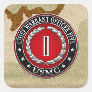 US-Marinesoldaten: Hauptermächtigung fünf (USMC Quadratischer Aufkleber