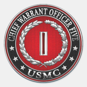 US-Marinesoldaten: Hauptermächtigung fünf (USMC Runder Aufkleber
