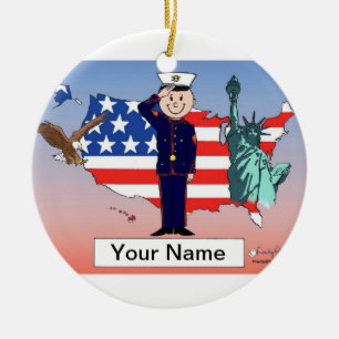 US-Marinesoldaten - Mann Keramikornament