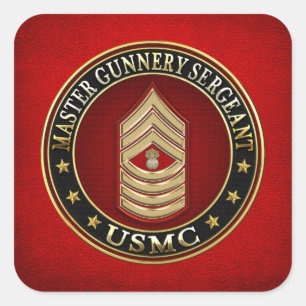 US-Marinesoldaten: Vorlagenschießwesen-Sergeant Quadratischer Aufkleber