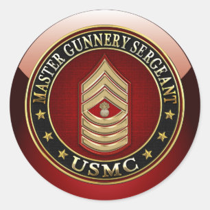 US-Marinesoldaten: Vorlagenschießwesen-Sergeant Runder Aufkleber