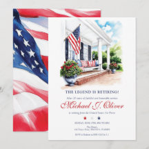 US-Militär-Rentner-Patriotische Veranda
