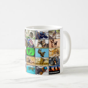 US-MILITÄRISCHE ARBEITHUNDE "MONTAGE" KAFFEETASSE