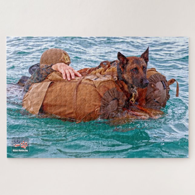 US-MILITÄRISCHER ARBEITHUND (20 x 30 Zoll) (Horizontal)