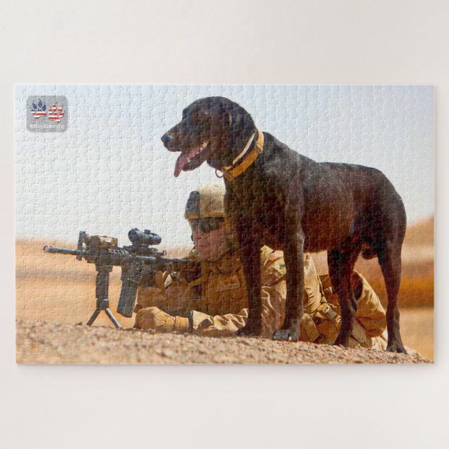 US-MILITÄRISCHER ARBEITHUND (20 x 30 Zoll) (Horizontal)