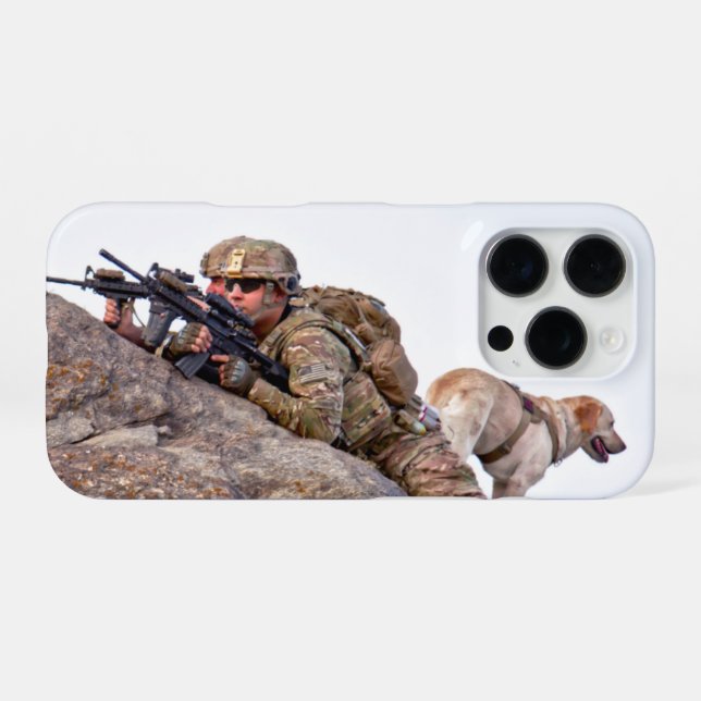 US-MILITÄRISCHER ARBEITSHUND iPhone 16 PRO HÜLLE (Rückseite (Horizontal))