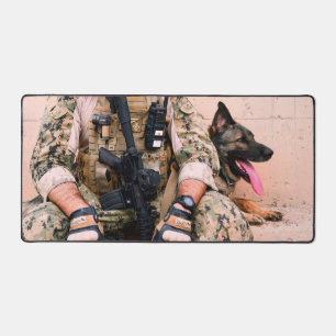 US-MILITÄRISCHER ARBEITSHUND SCHREIBTISCHUNTERLAGE